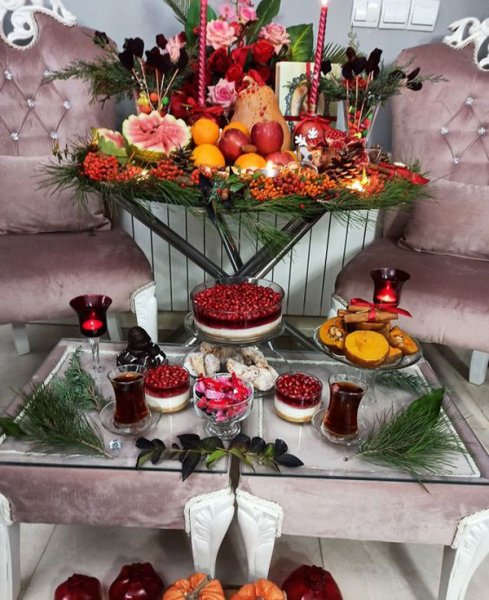  60 تزیین سفره شب یلدا لاکچری عروس