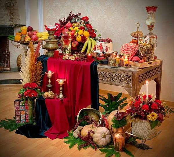  60 تزیین سفره شب یلدا لاکچری عروس