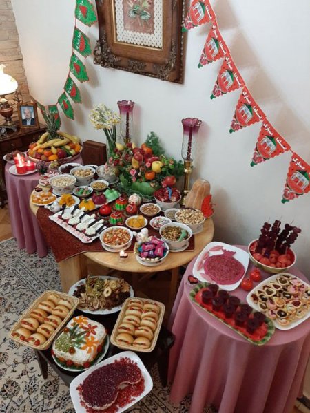  60 تزیین سفره شب یلدا لاکچری عروس