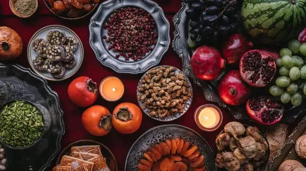  200 عکس سفره شب یلدا باکلاس