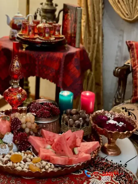 عکس سفره شب یلدا قدیمی