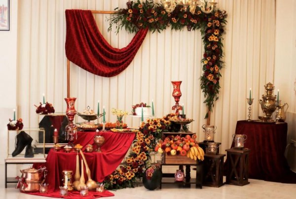  تزیین سفره شب یلدا لاکچری عروس