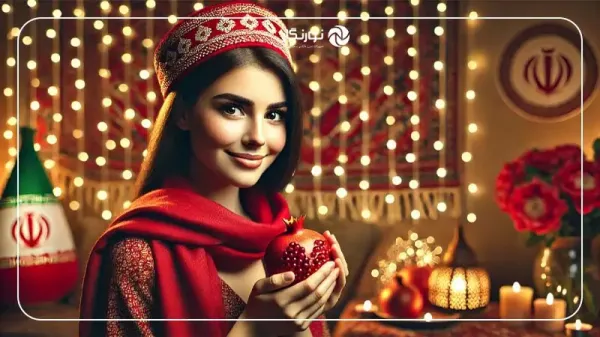  ژست عکس یلدایی دخترانه