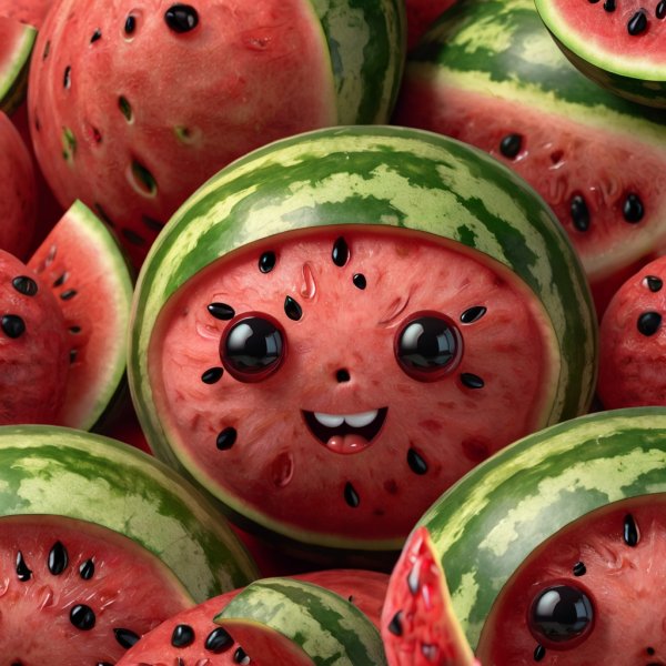  عکس هندوانه و انار برای شب یلدا کارتونی