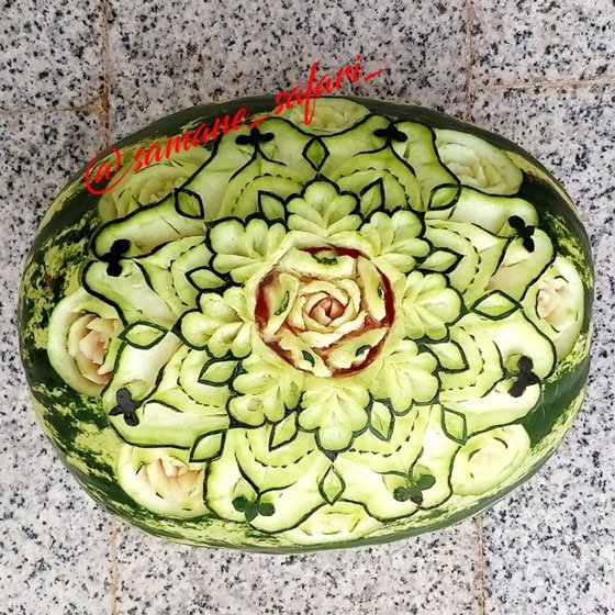  تزیین هندوانه شب یلدا برای عروس