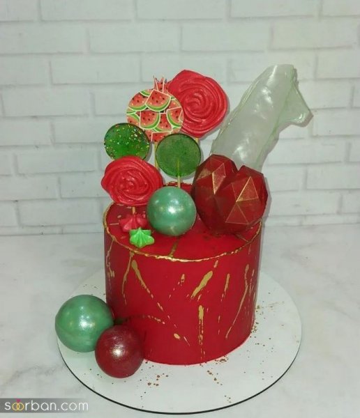 عکس کیک یلدایی پسرانه