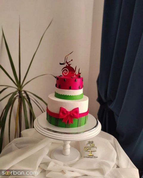  عکس کیک یلدایی عروس