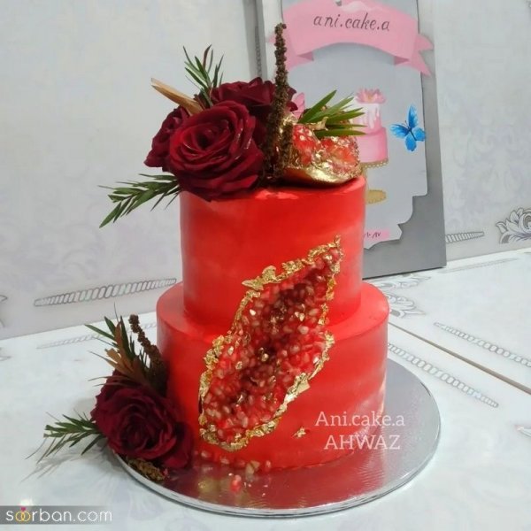  عکس کیک یلدایی عروس