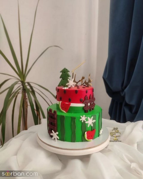  عکس کیک یلدایی عروس