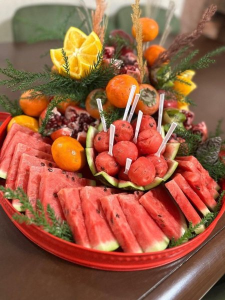  120 عکس شب یلدا تزیین میوه