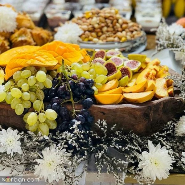 عکس تزیین میوه عروس و داماد