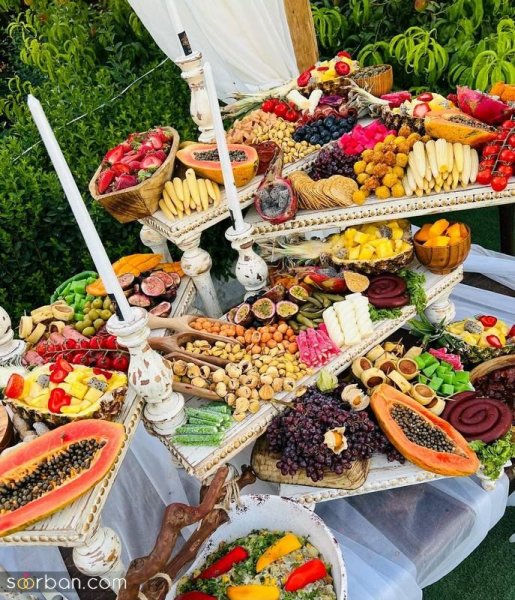  عکس تزیین میوه عروس و داماد