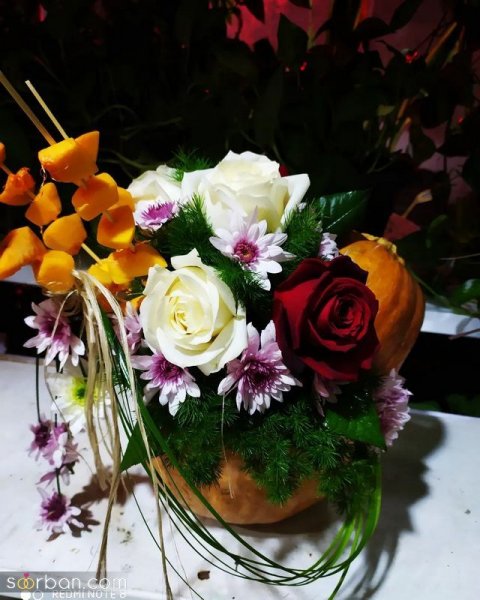  عکس تزیین میوه عروس و داماد