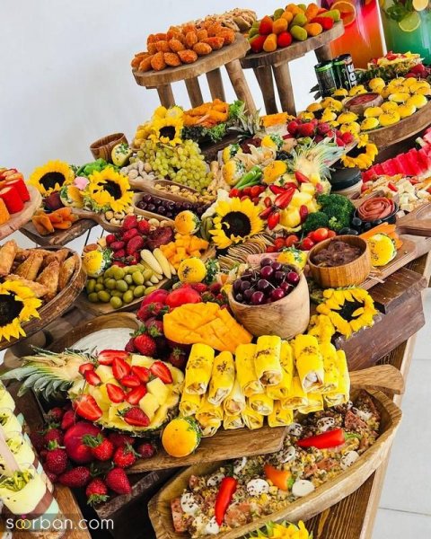  عکس تزیین میوه عروس و داماد