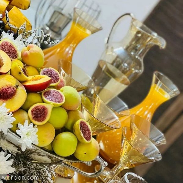  عکس تزیین میوه عروس و داماد