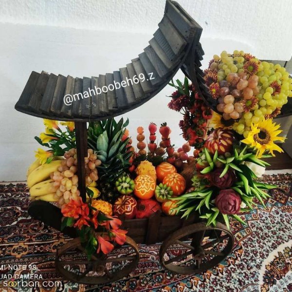  عکس تزیین میوه عروس و داماد