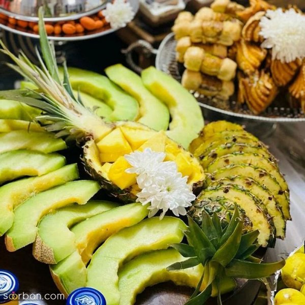  عکس تزیین میوه عروس و داماد
