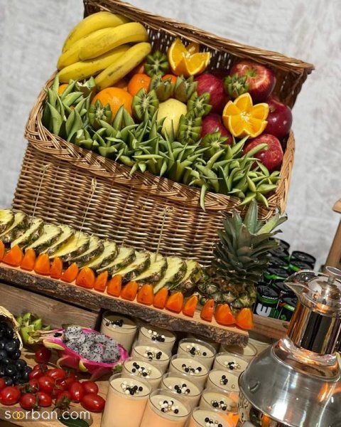  عکس تزیین میوه عروس و داماد