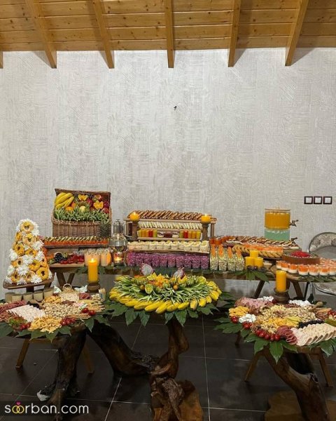  عکس تزیین میوه عروس و داماد