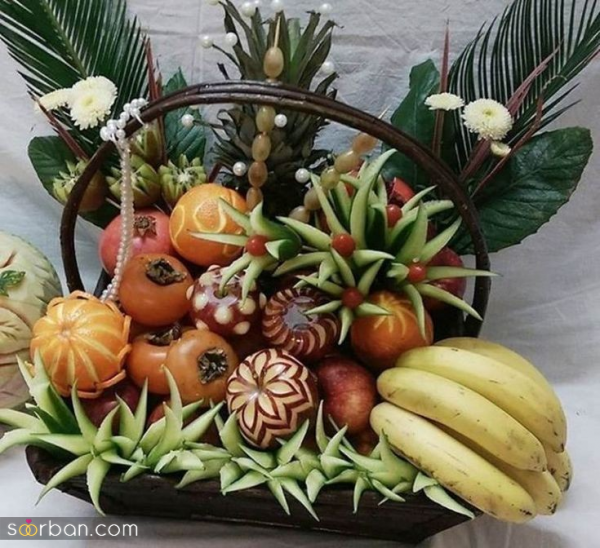 تزیین میوه شب یلدا برای عروس