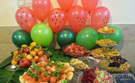  تزیین میوه برای شب یلدا