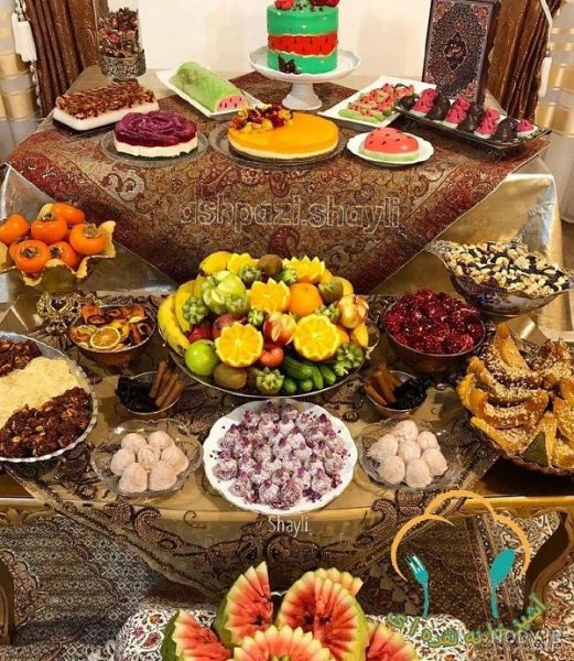  تزیین میوه برای شب یلدا
