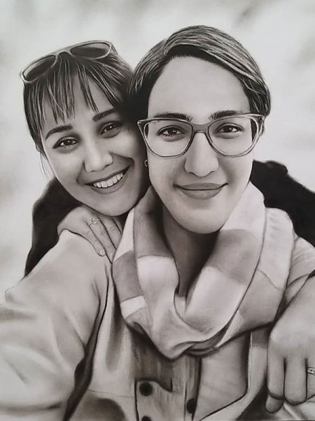 عکس چهره برای طراحی با مداد