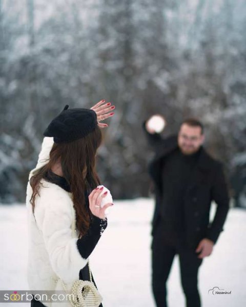  ایده عکس ولنتاین در برف