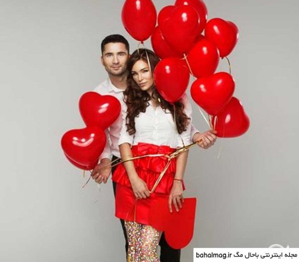  ژست عکس ولنتاین دخترانه