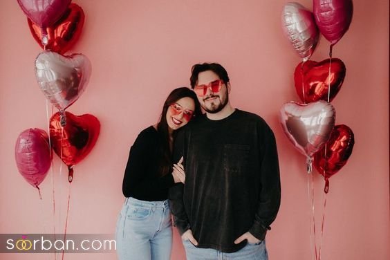  ژست عکس ولنتاین دخترانه