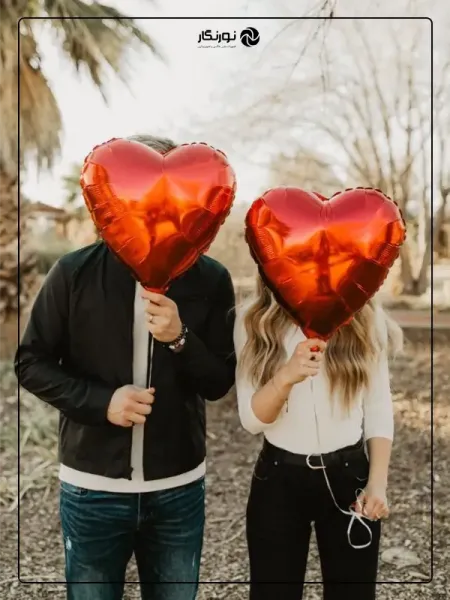 ایده عکس ولنتاین در برف