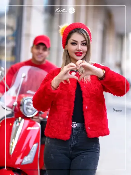 ایده عکس ولنتاین در برف