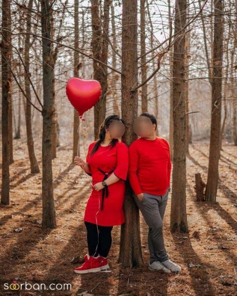 ژست عکس ولنتاین با کیک