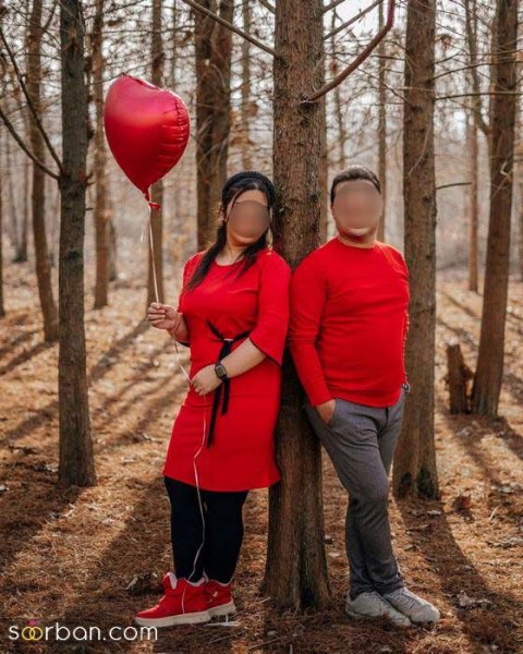 ژست عکس ولنتاین با کیک