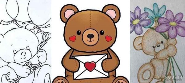 عکس دختر با خرس عروسکی برای پروفایل