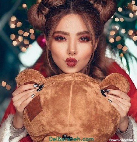  عکس دختر با خرس عروسکی برای پروفایل