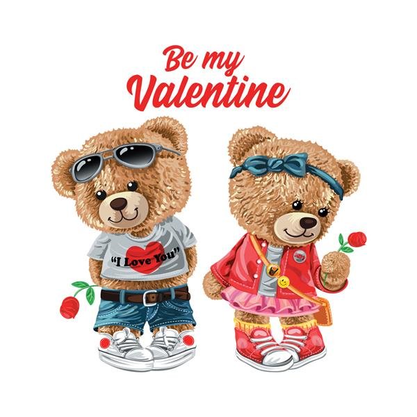  عکس خرس کارتونی عاشقانه