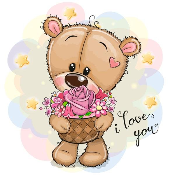  عکس خرس کارتونی عاشقانه