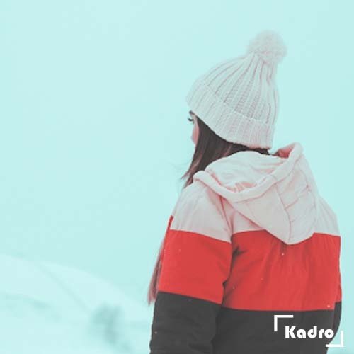  ژست عکاسی در برف اینستاگرام