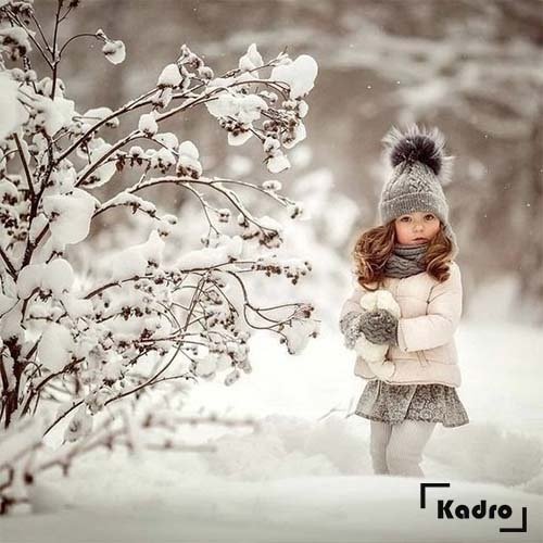  ژست عکاسی در برف اینستاگرام