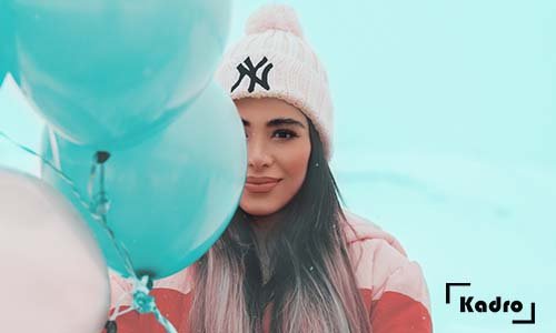  ژست عکاسی در برف اینستاگرام