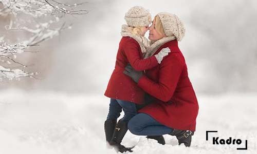  ژست عکاسی در برف اینستاگرام