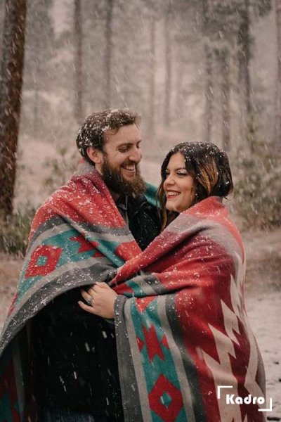  ژست عکاسی در برف اینستاگرام