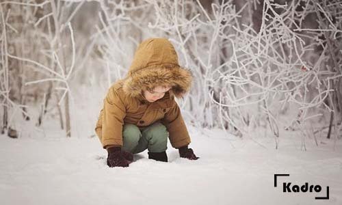  ژست عکاسی در برف دخترانه