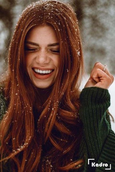  ژست عکاسی در برف دخترانه