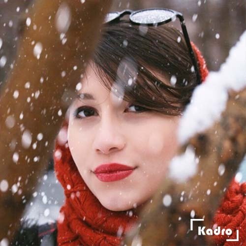  ژست عکاسی در برف دخترانه