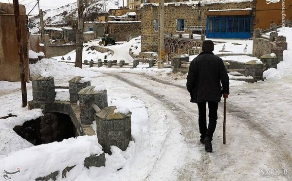  عکس برف در روستا