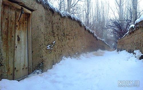  عکس برف در روستا