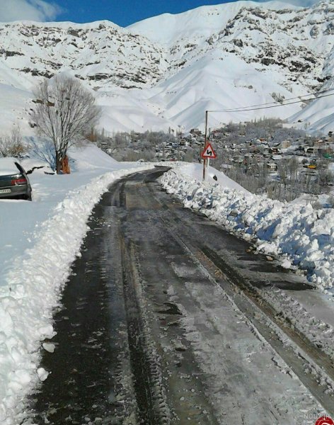  عکس برف در روستا