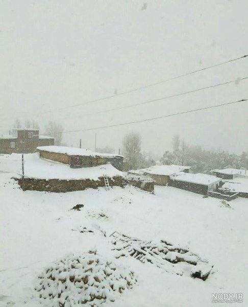  عکس برف در روستا